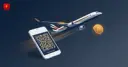 A traveler paying for an Emirates flight ticket with crypto via a Crypto.com Pay QR code