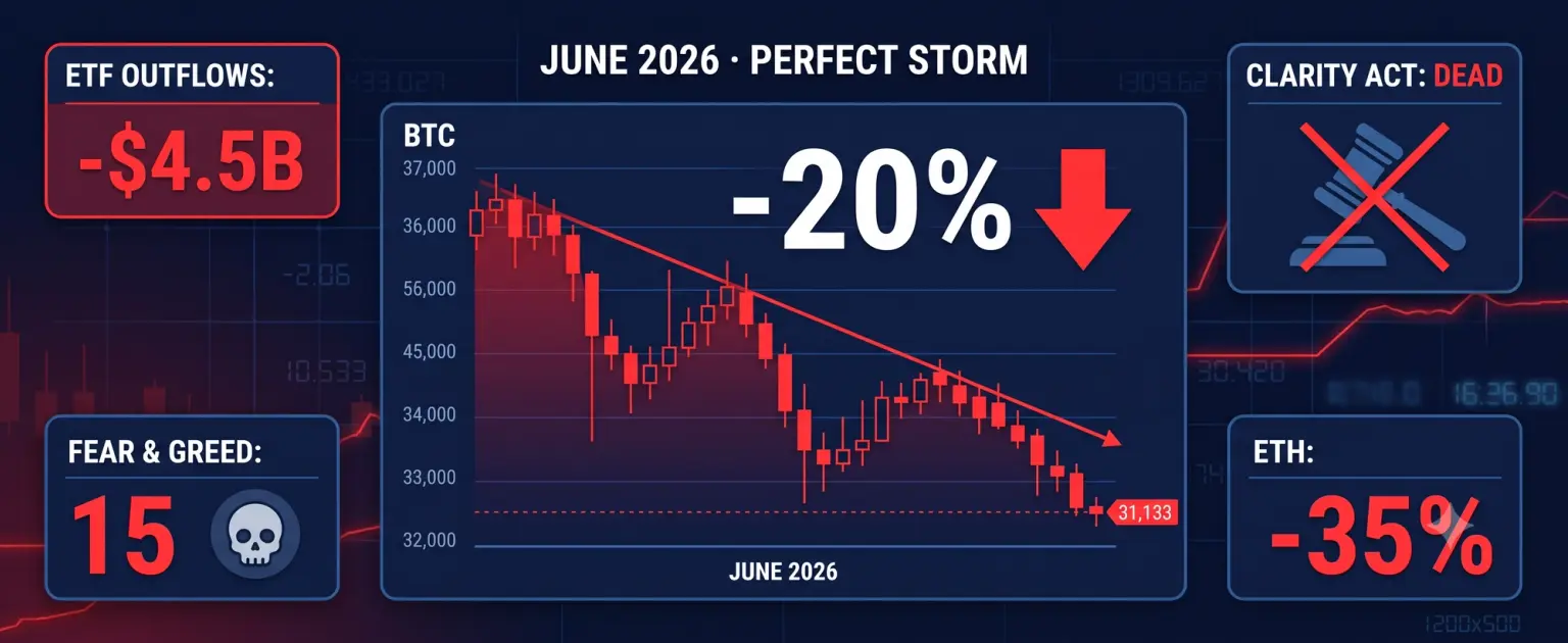 Article cover: Perfect Storm: Four Reasons Why June 2026 Was Bitcoin's Worst Month Ever