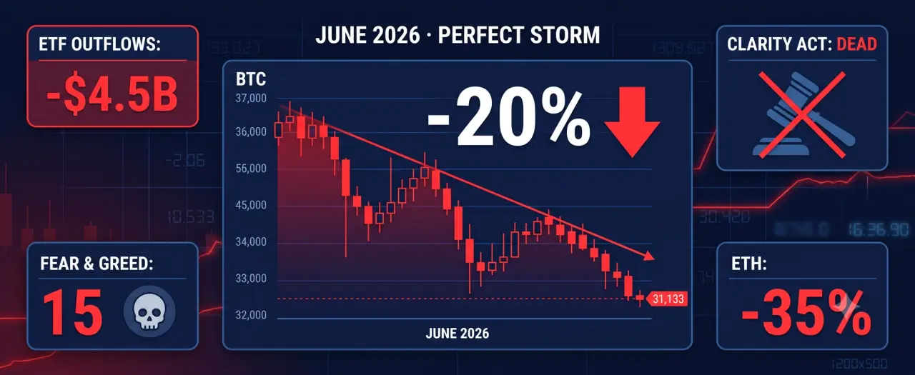 Perfect Storm: Four Reasons Why June 2026 Was Bitcoin's Worst Month Ever