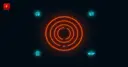 A glowing central sound-wave emblem surrounded by satellite device icons, symbolizing licensed audio technology reaching outside brands