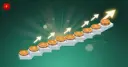 Ten coins climbing an ascending staircase with upward arrows, symbolizing the top 10 altcoins' broad gains