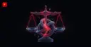 Flat vector illustration of glowing scales of justice wrapped in a fraying, cracking rope knot, symbolizing SEC fraud charges over an affinity investment scheme that exploited community trust