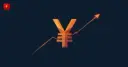 Stylized yen symbol with an ascending chart line — cover for JPYC's Series B funding news