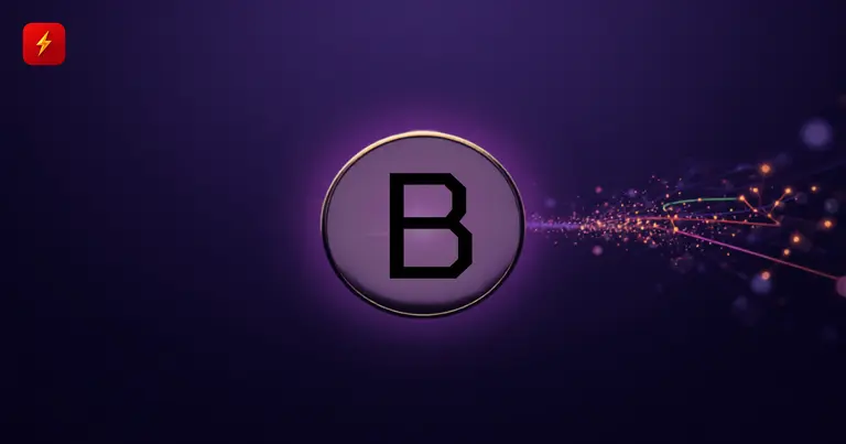 A coin approached by a stream of glowing quantum particles, symbolizing the quantum threat to bitcoin