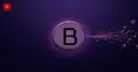 A coin approached by a stream of glowing quantum particles, symbolizing the quantum threat to bitcoin
