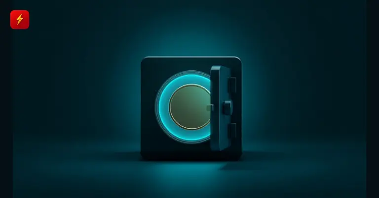 Coin inside an open vault symbolizing XRP used as collateral