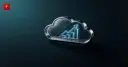 A glass cloud icon with a rising chart symbolizes Azure's revenue growth and the payoff on AI spending