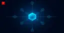 Abstract network of nodes connected to a central blockchain hub — cover for Circle's Arc validators news