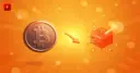 A dimmed bitcoin coin and a rising server icon, symbolizing Core Scientific's pivot from mining to AI infrastructure