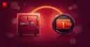 A cracked safe and a wallet with an alert icon, symbolizing the Triple-A treasury hack