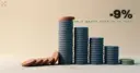 Stacks of clay discs of different heights with a few knocked off the top of the tallest
