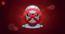 A humanoid robot head with a ban symbol, symbolizing the US ban on importing Chinese robots