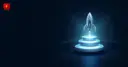 A rocket rising above five glowing stacked tiers, symbolizing SpaceX's five-layer business model