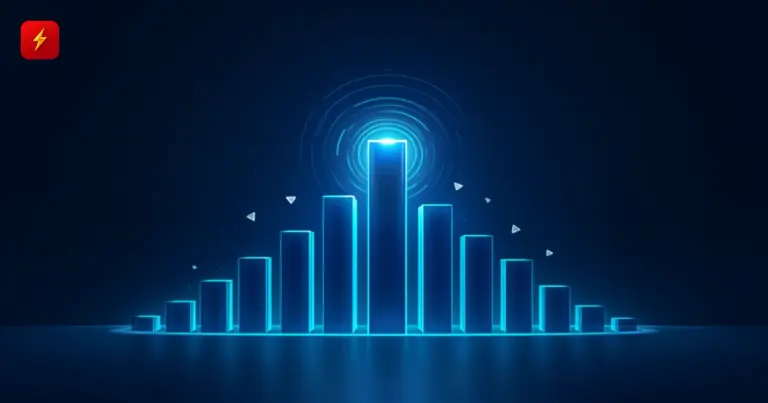 A glowing bar chart with a dramatic central spike surrounded by rings of energy — cover for the Cardano 100%+ trading volume surge news