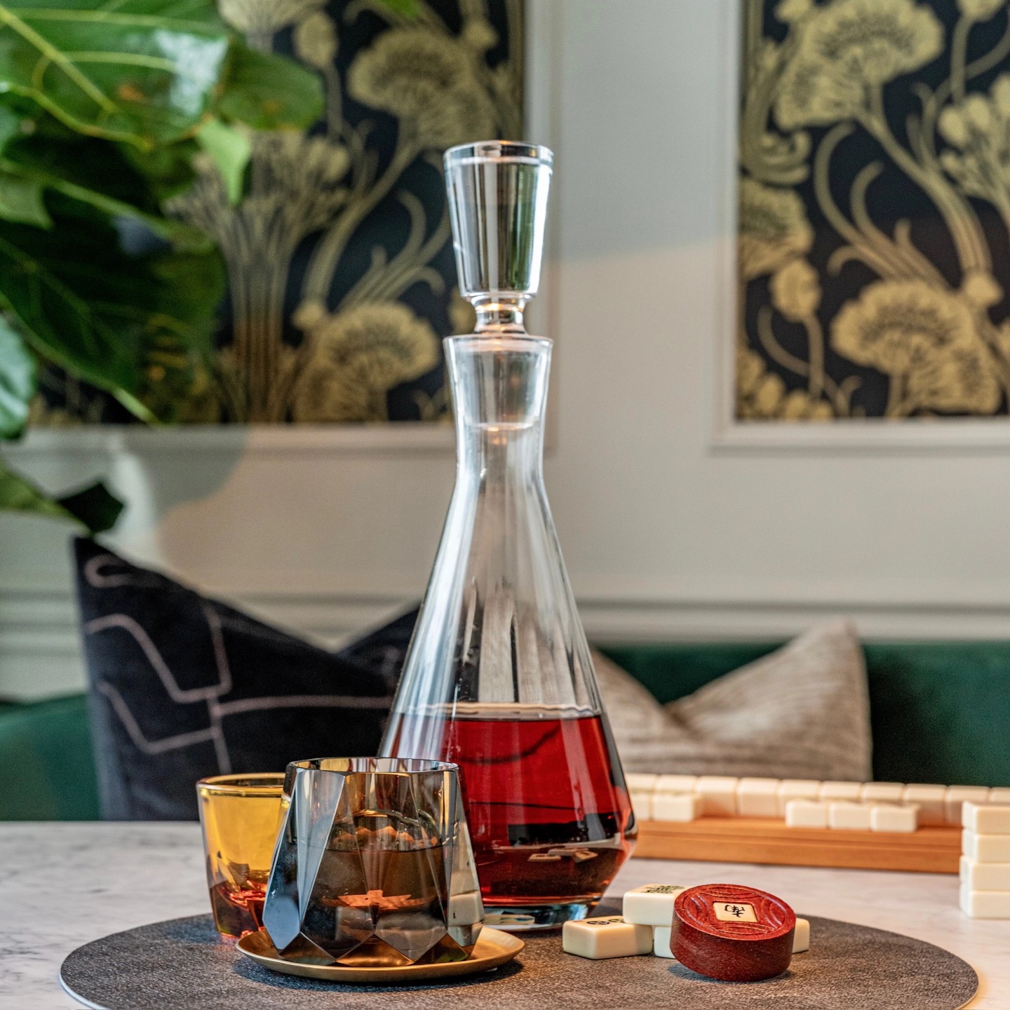 POSH square decanter close-up