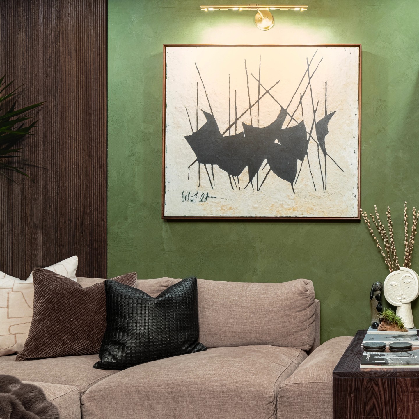 ORGANIC square picture frame light close up