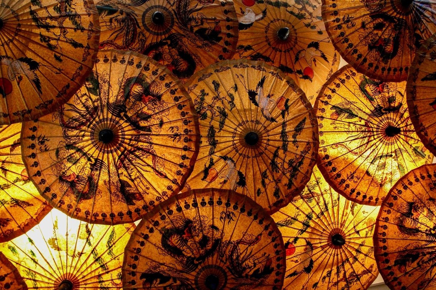 Hand-painted umbrellas