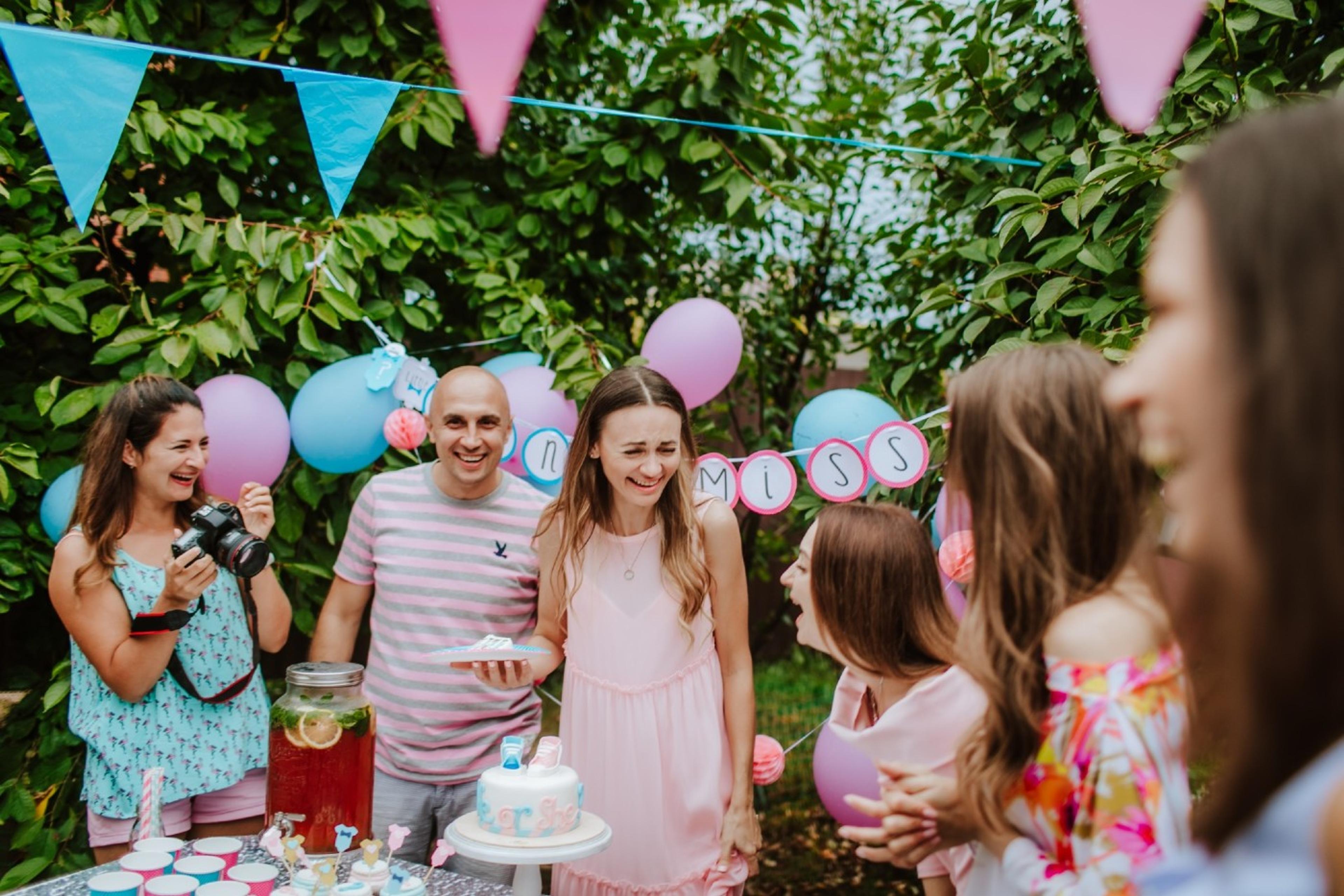 Guests gathered to celebrate at a baby shower