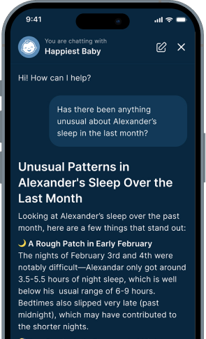Chatbot in the Happiest Baby App