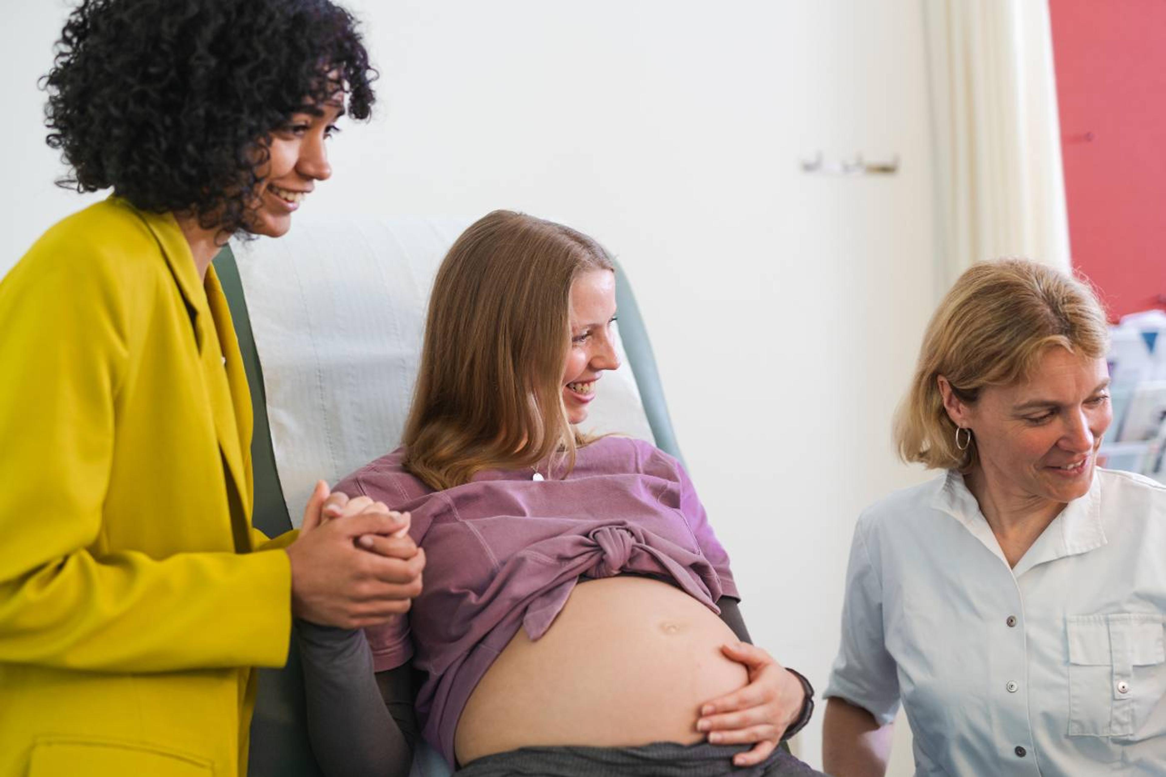 Surrogate and intended parent and doctor visit