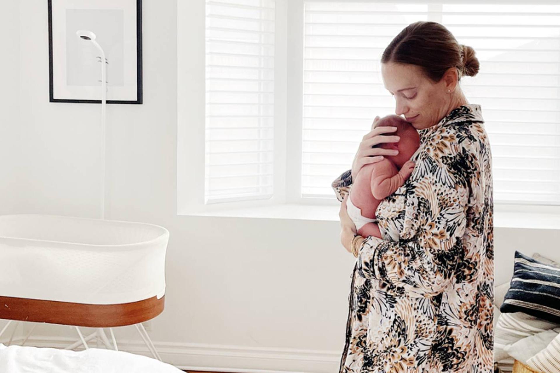 Kim Lapides with baby for infertility awareness week