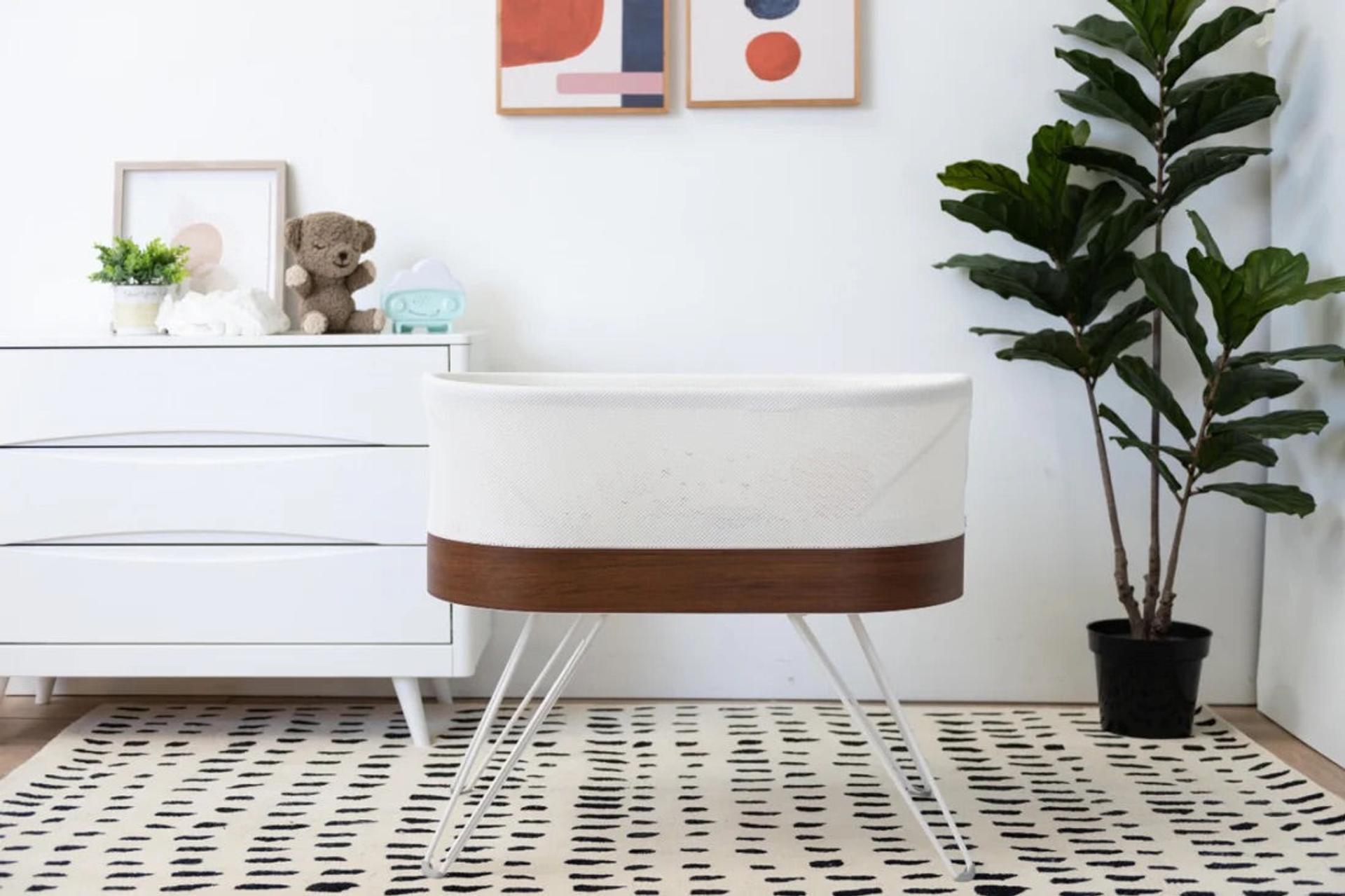 SNOO Smart Sleeper in a neutral nursery