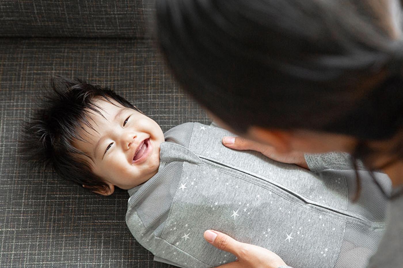 Bebis insvept i Sleepea 5-sekunderssjal