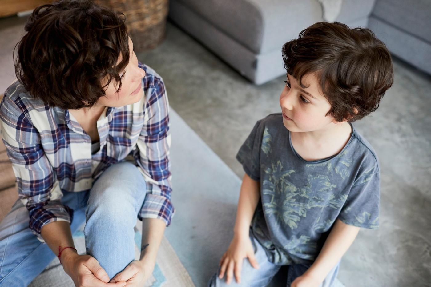 A mom has a conversation about body safety with her young son