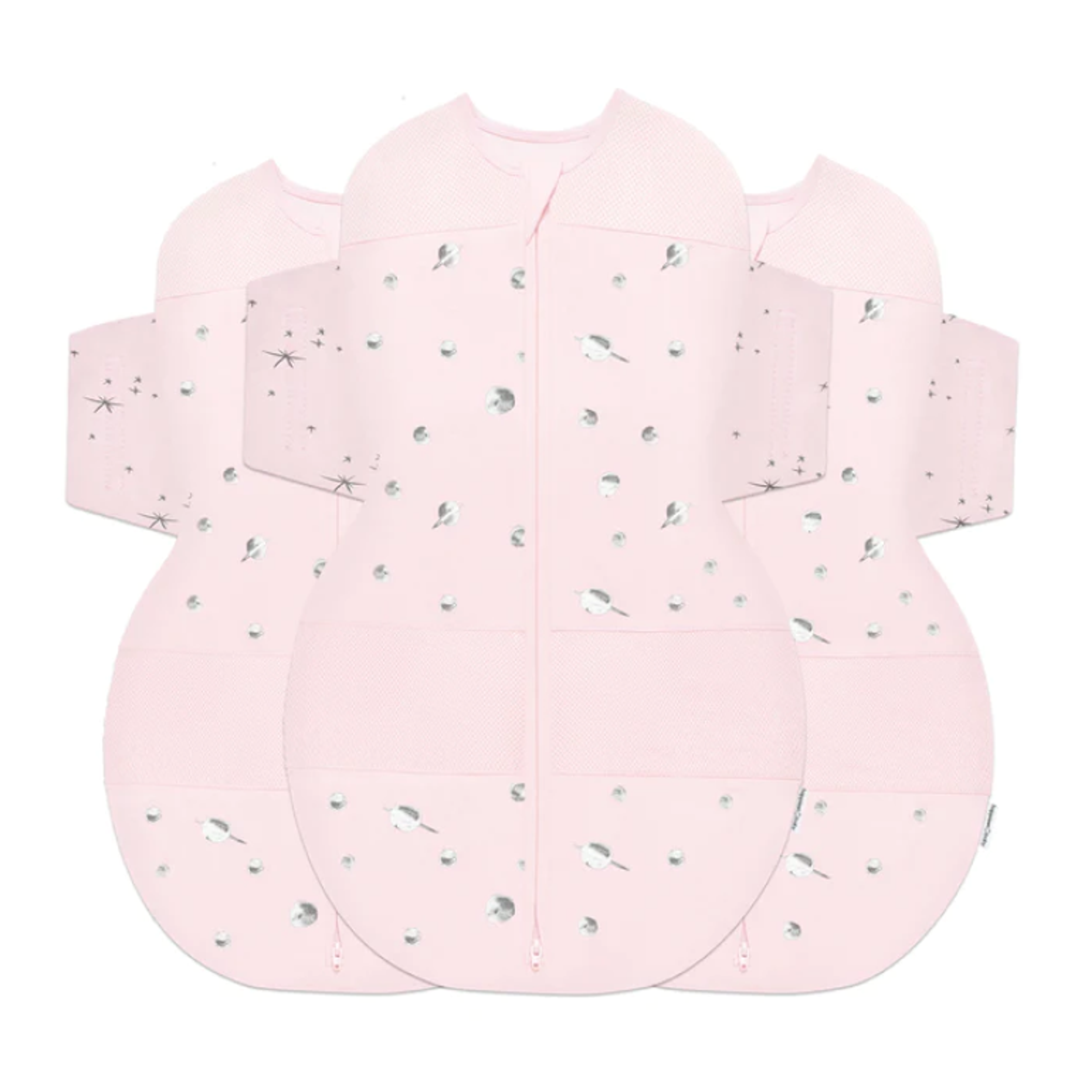 SNOO Sleep Sack 3-Pack of Sizes in rose planets colour