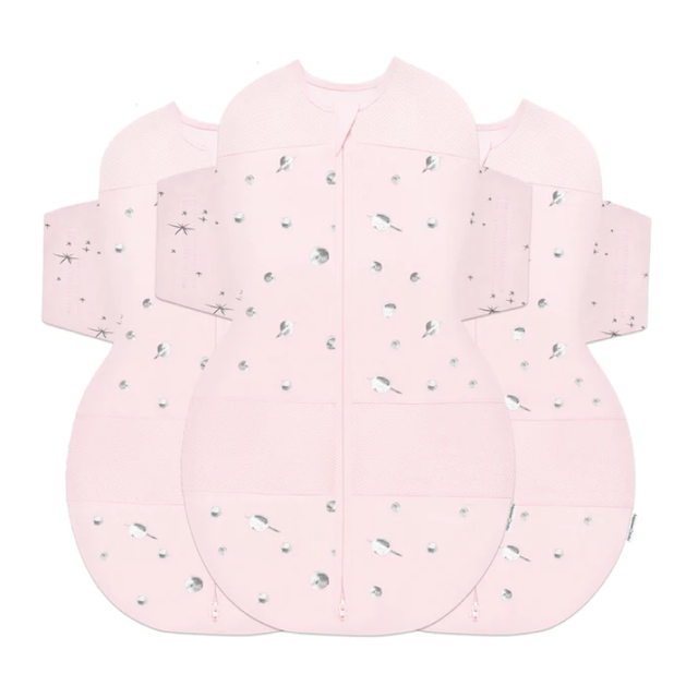 SNOO Sleep Sack 3-Pack of Sizes in rose planets colour