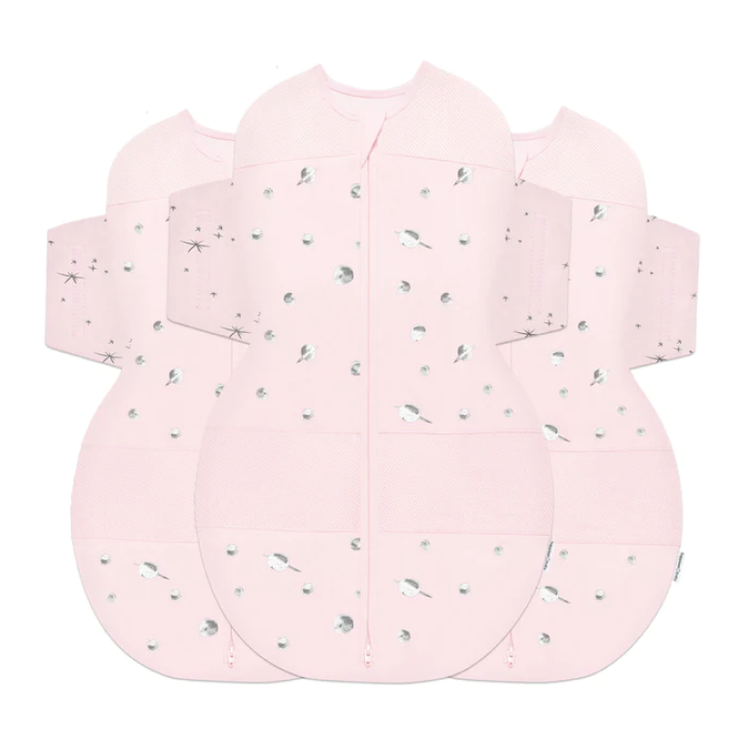 SNOO Sleep Sack 3-Pack of Sizes in rose planets colour