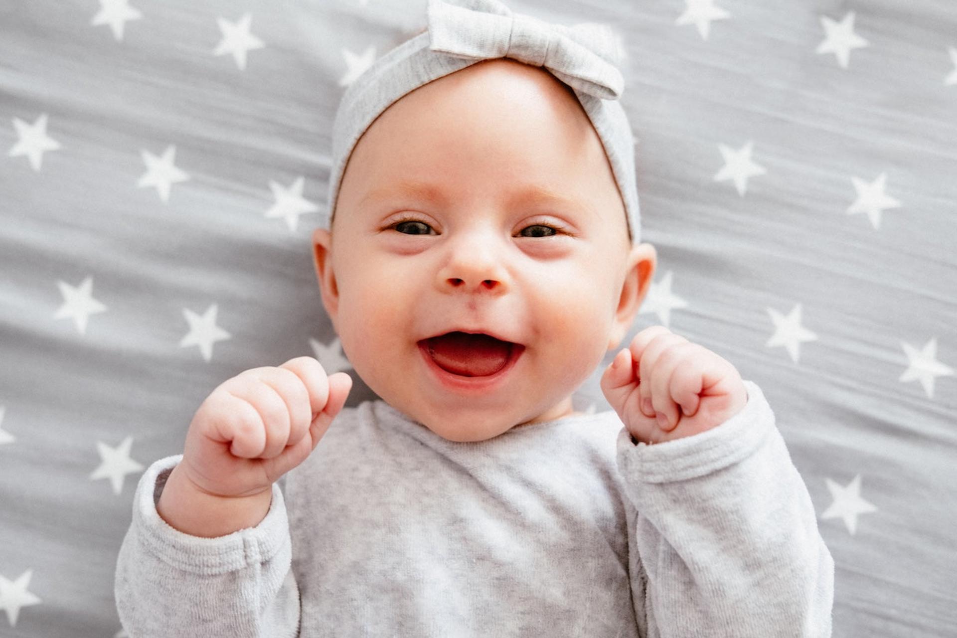 Baby on star sheet
