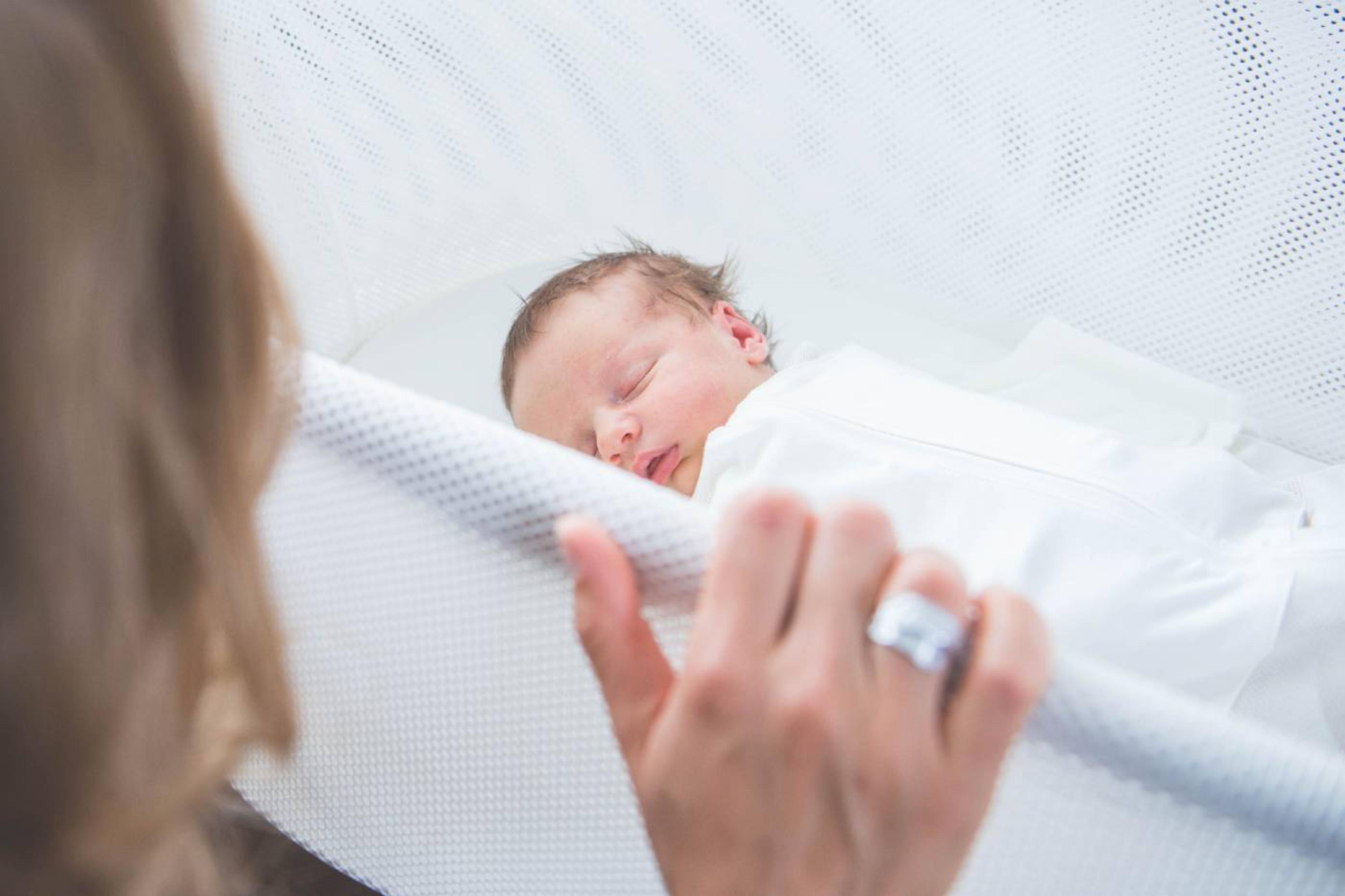 Baby sleeping in SNOO