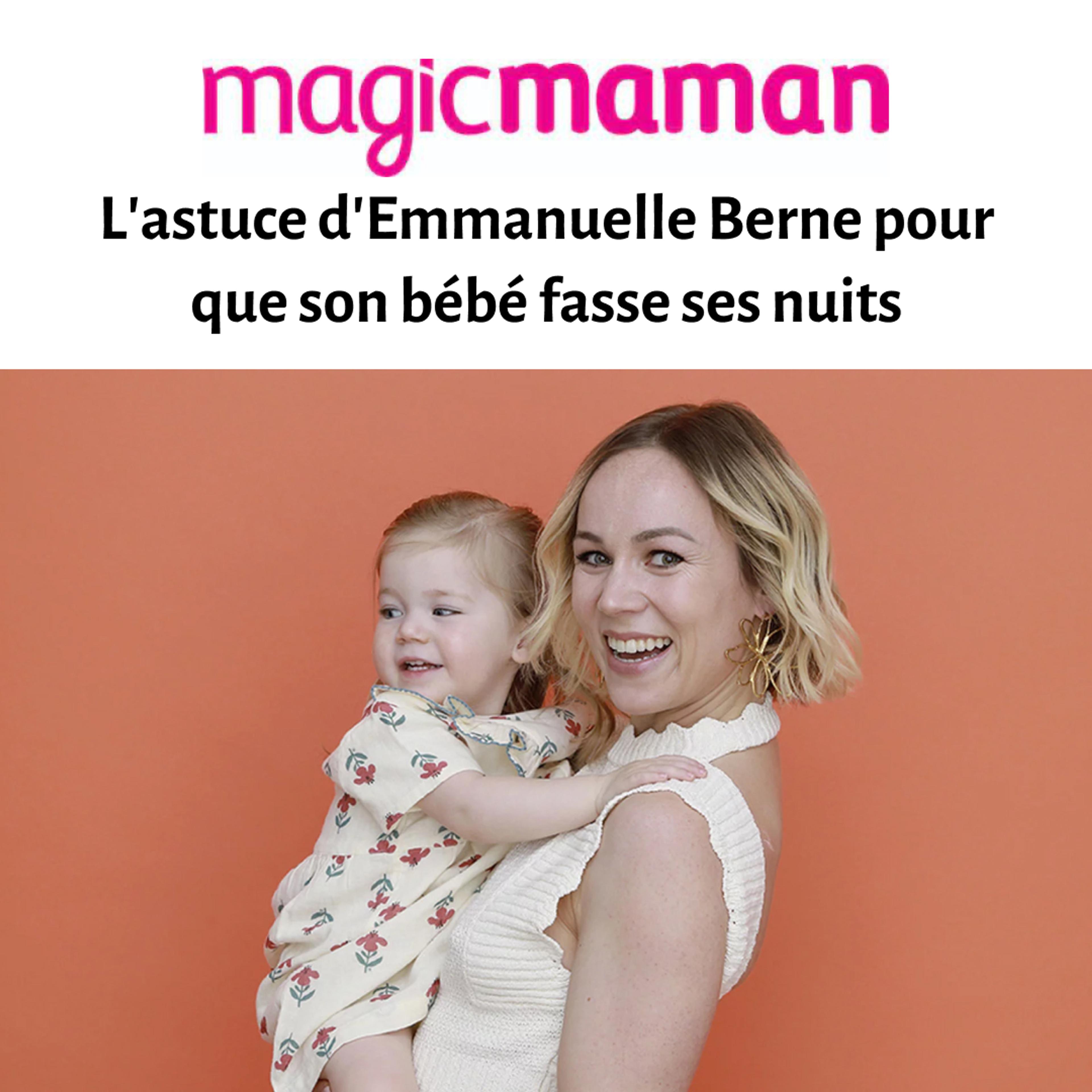 L'astuce d'Emmanuelle Berne pour que son bébé fasse ses nuits