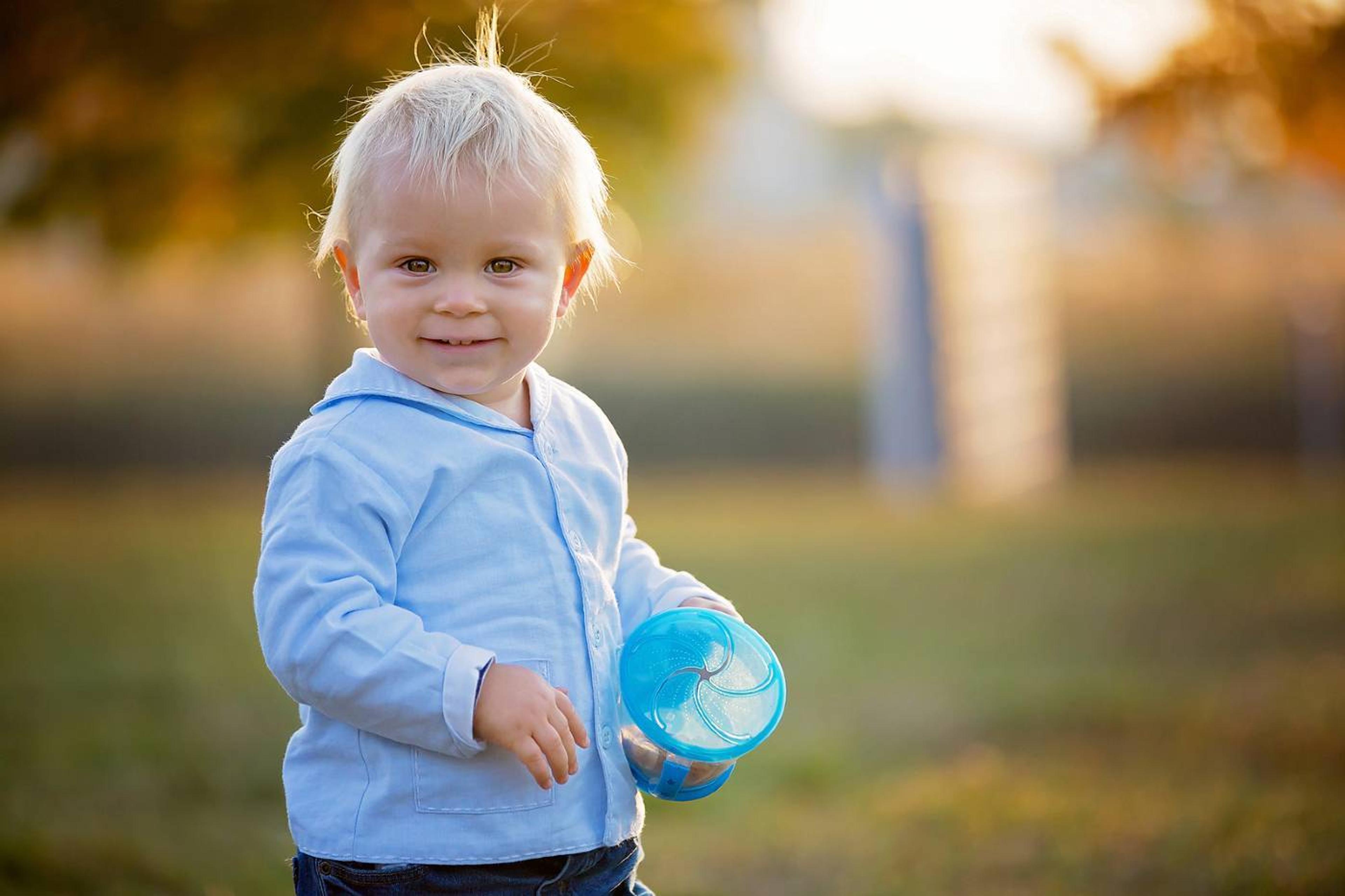Toddler eating on-the-go snack