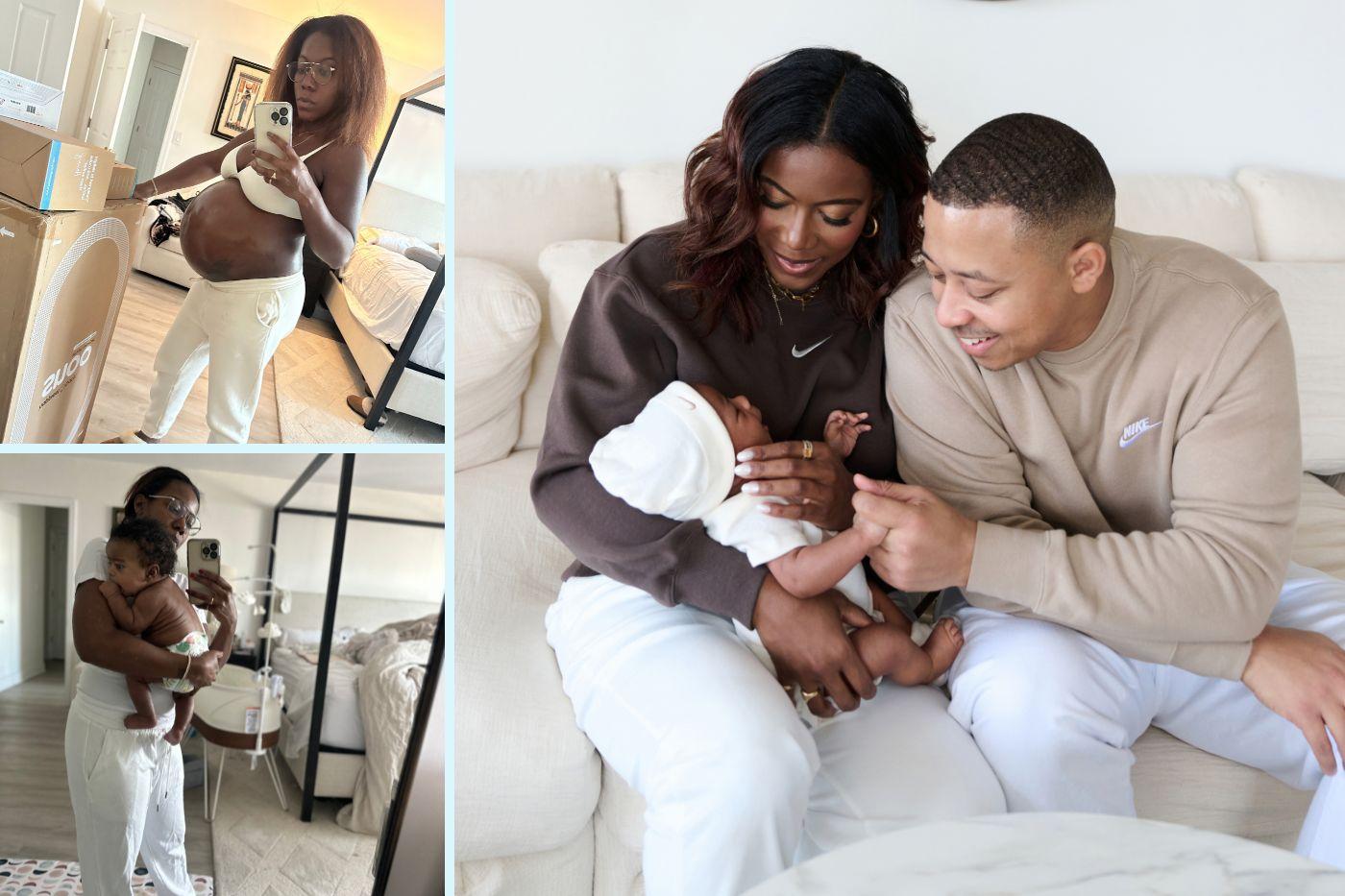 Tiffany Reid and her newborn