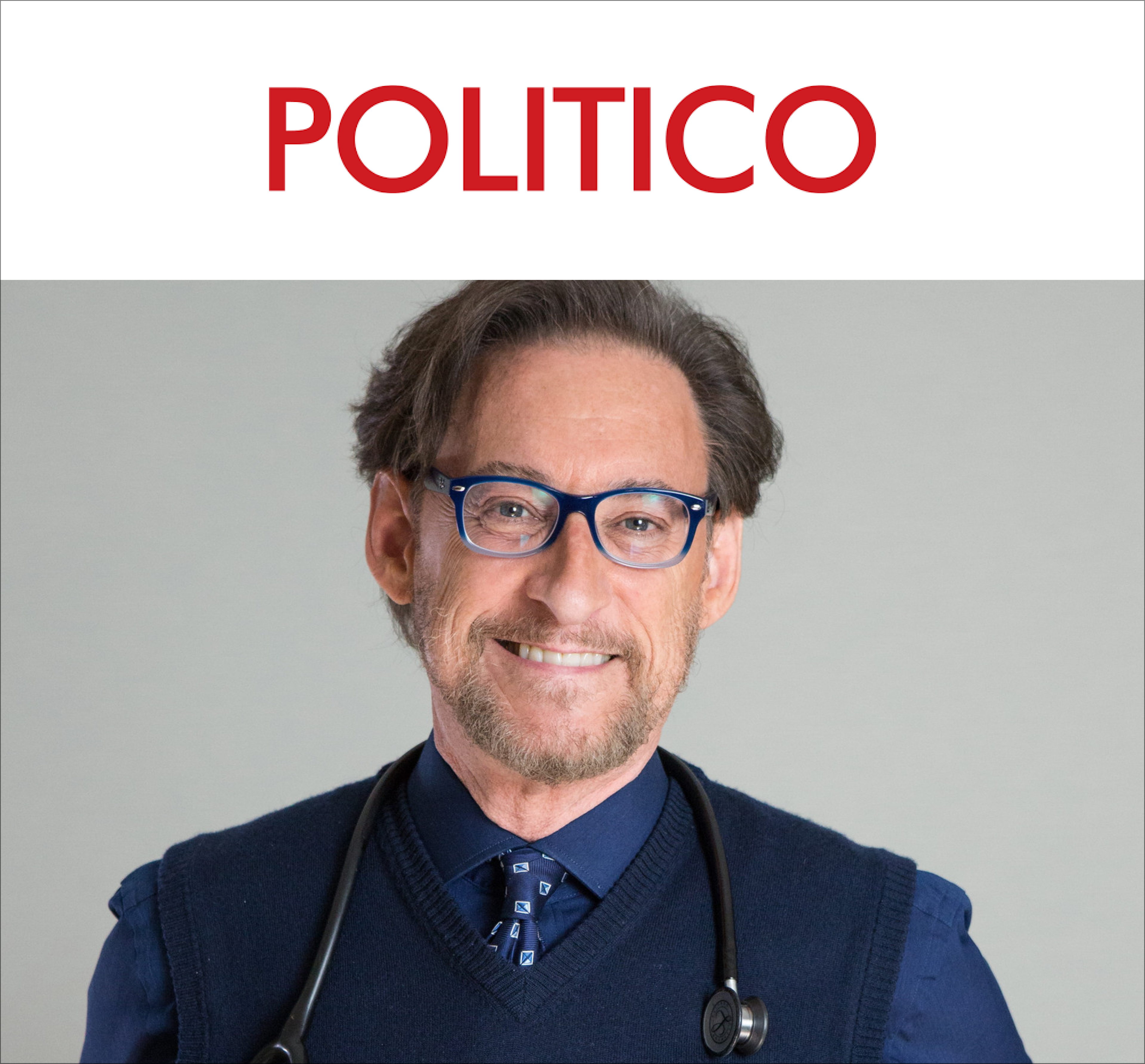 A magazine portrait photograph of Dr. Harvey Karp, founder of the SNOO bassinet