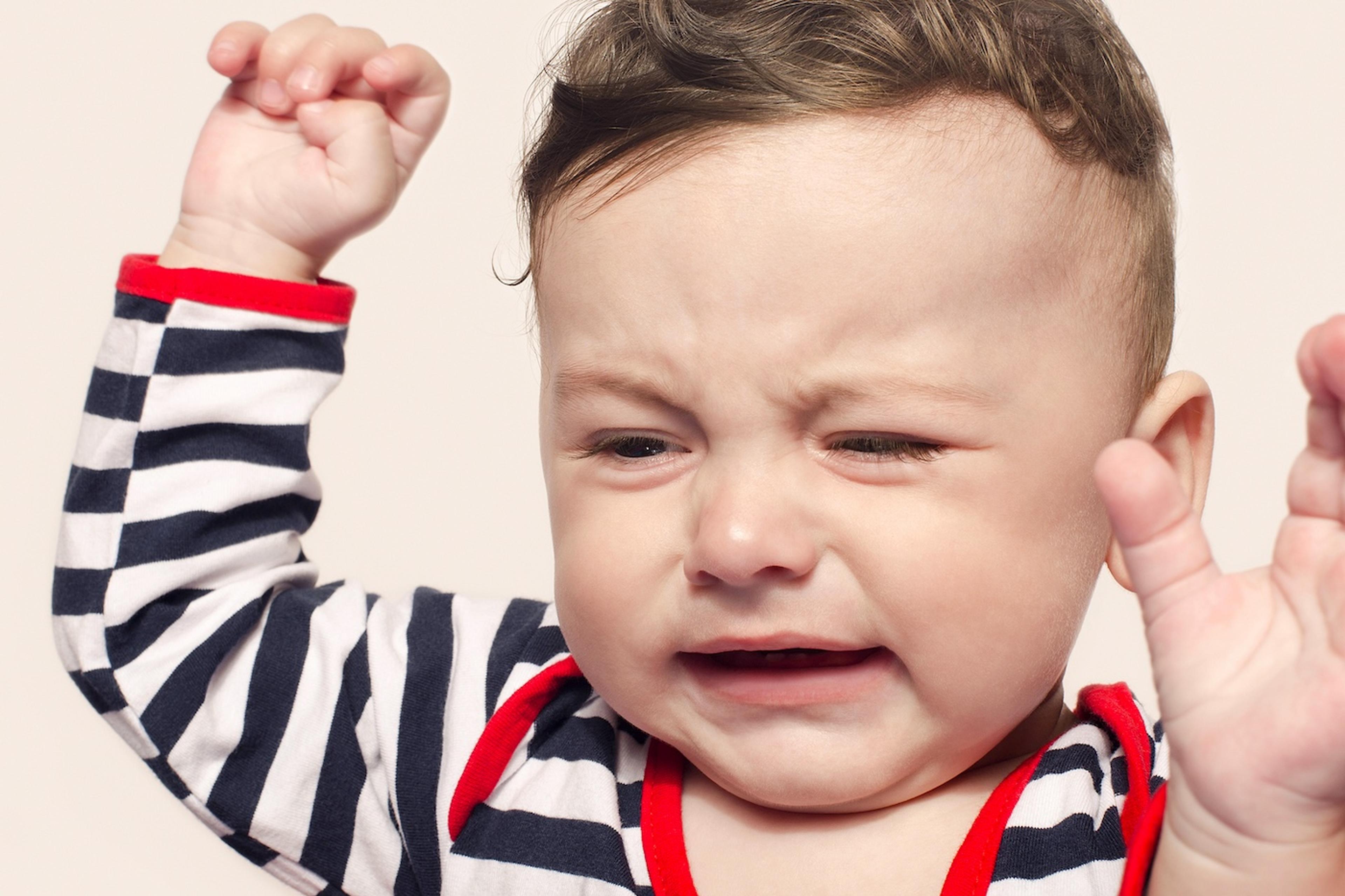 A toddler struggles with growing pains