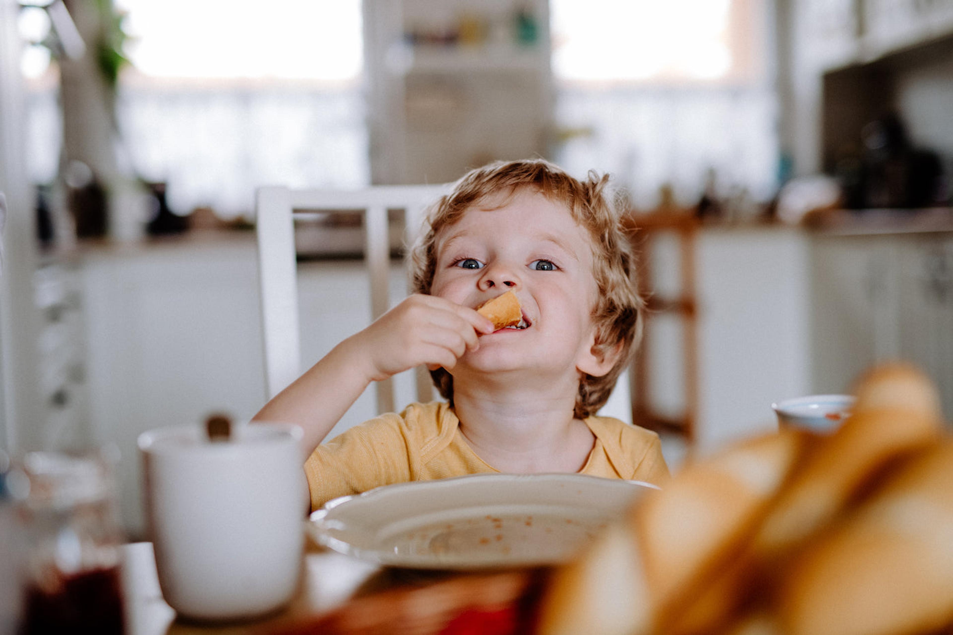 Toddler eating 