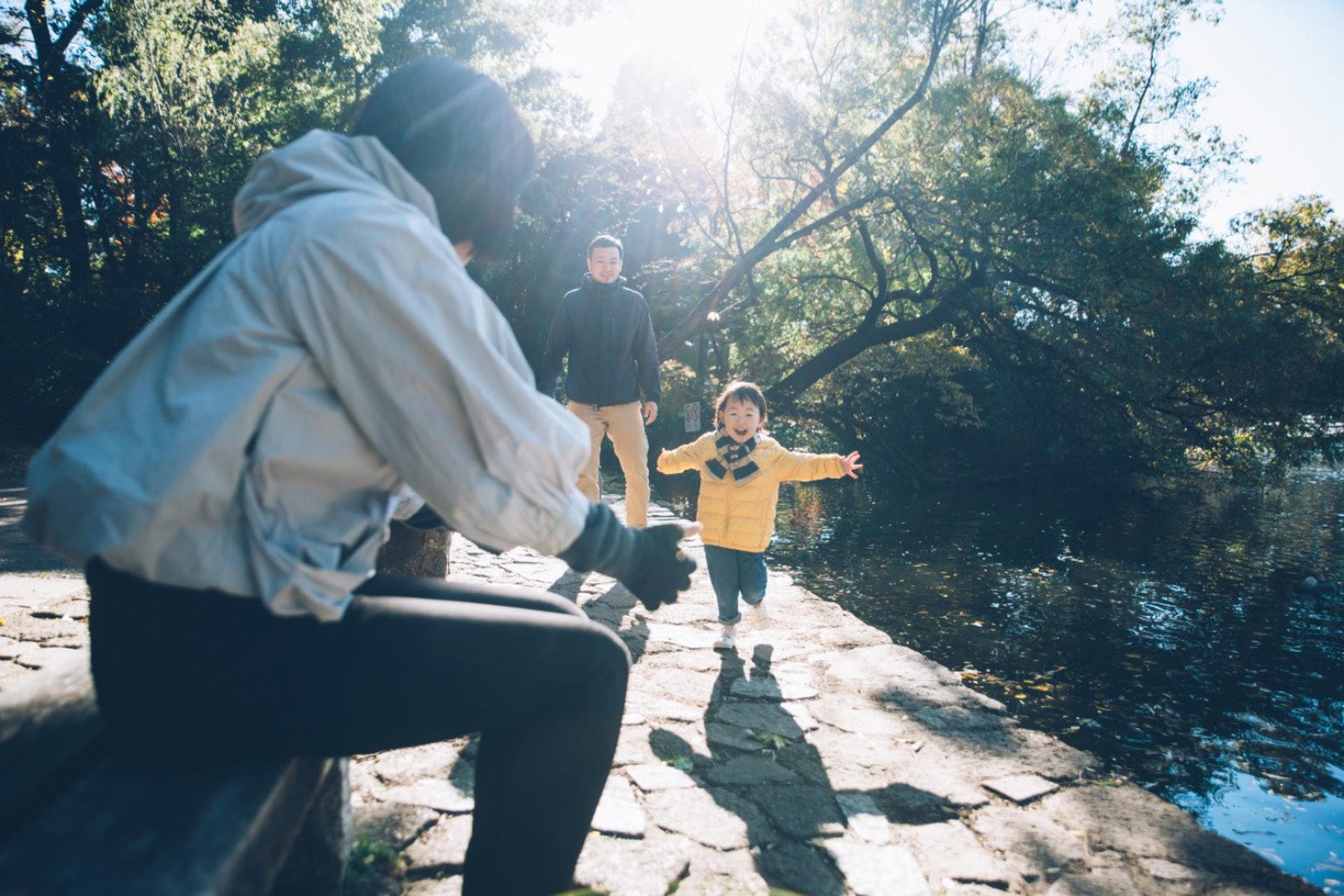 Climate change, the ball is in our court: Happy family outdoors