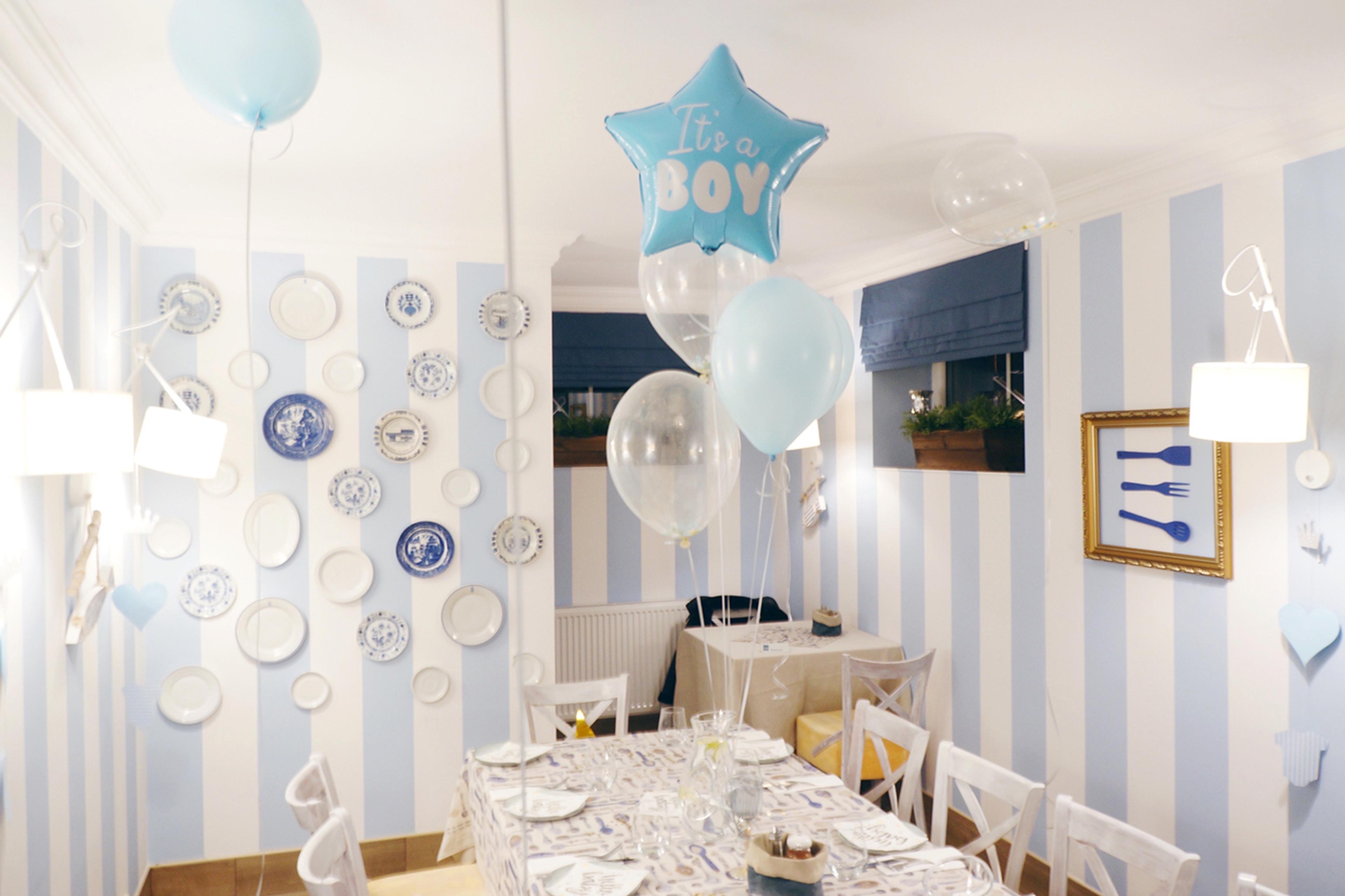 A baby shower for a baby boy
