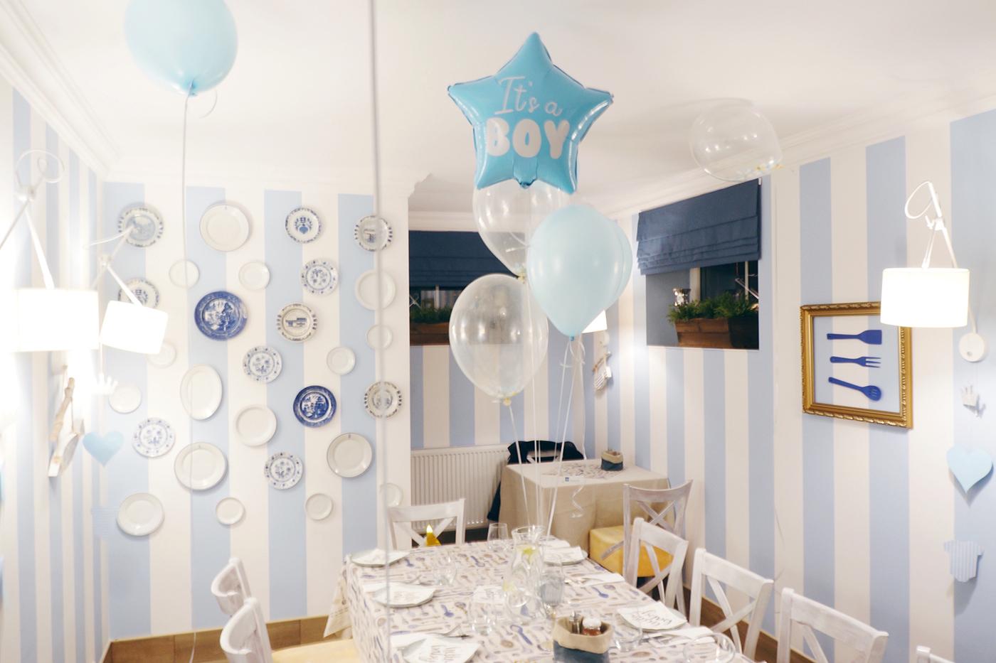 A baby shower for a baby boy