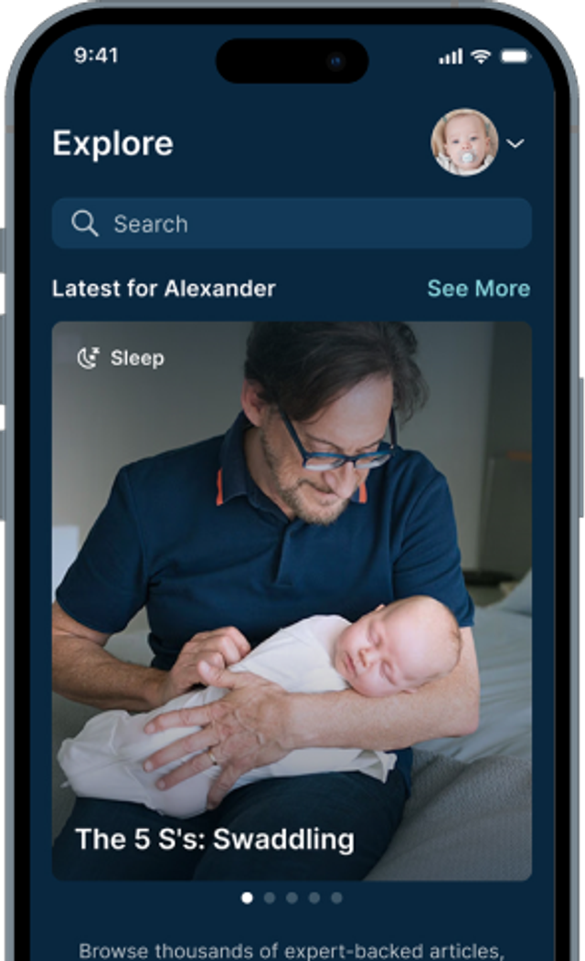 Explore tab in the Happiest Baby App