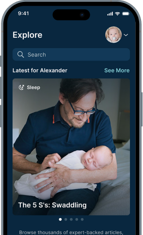 Explore tab in the Happiest Baby App