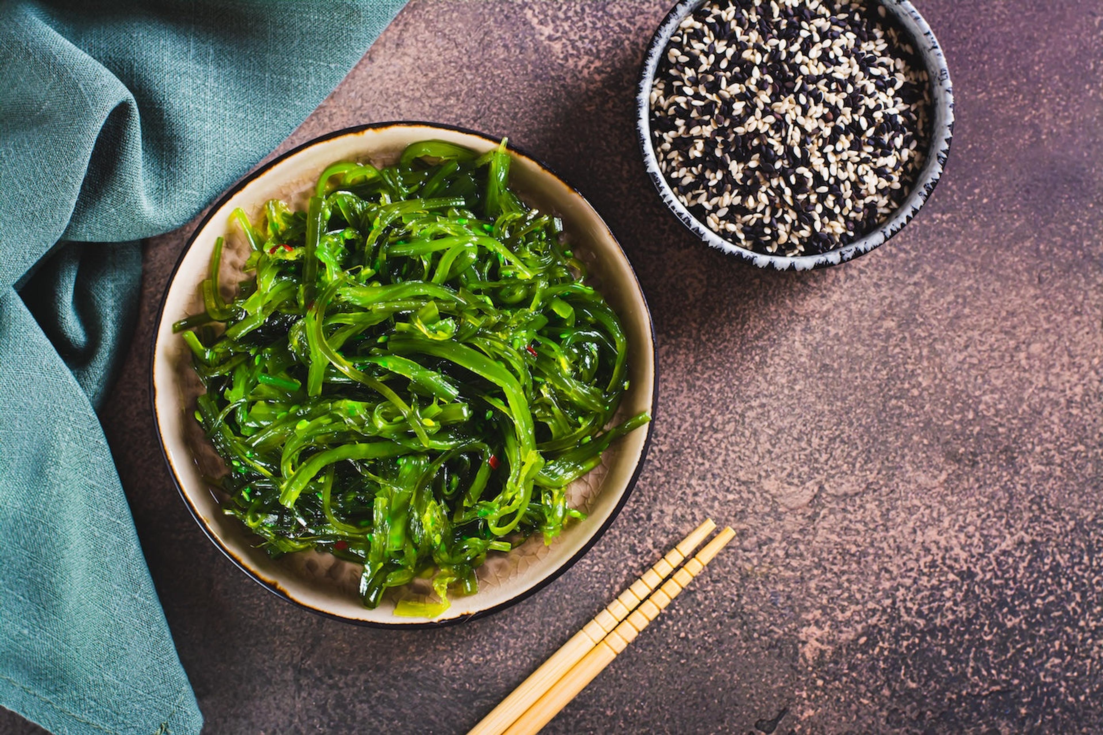 Bowl of seaweed salad