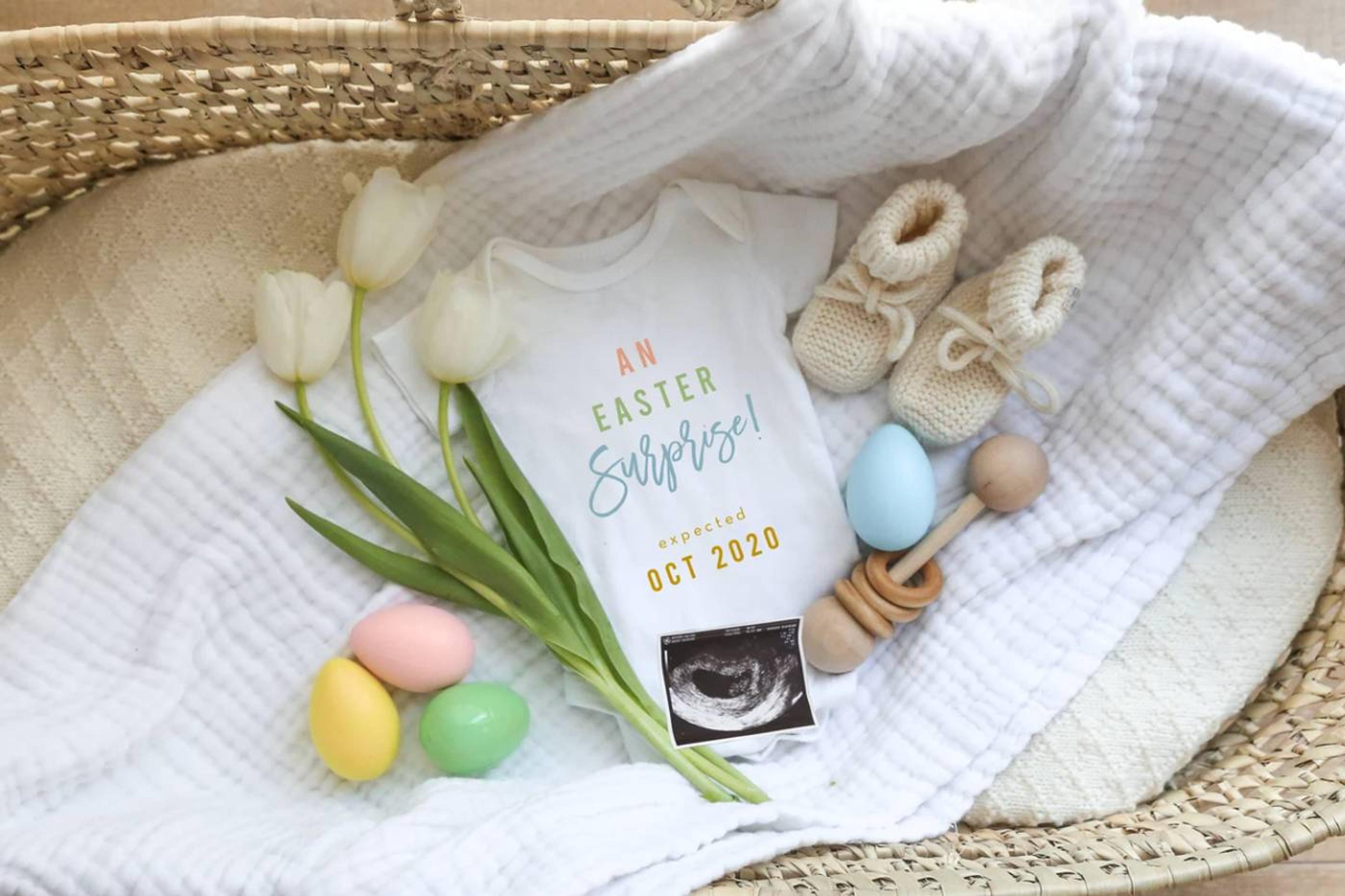 Easter pregnancy announcement