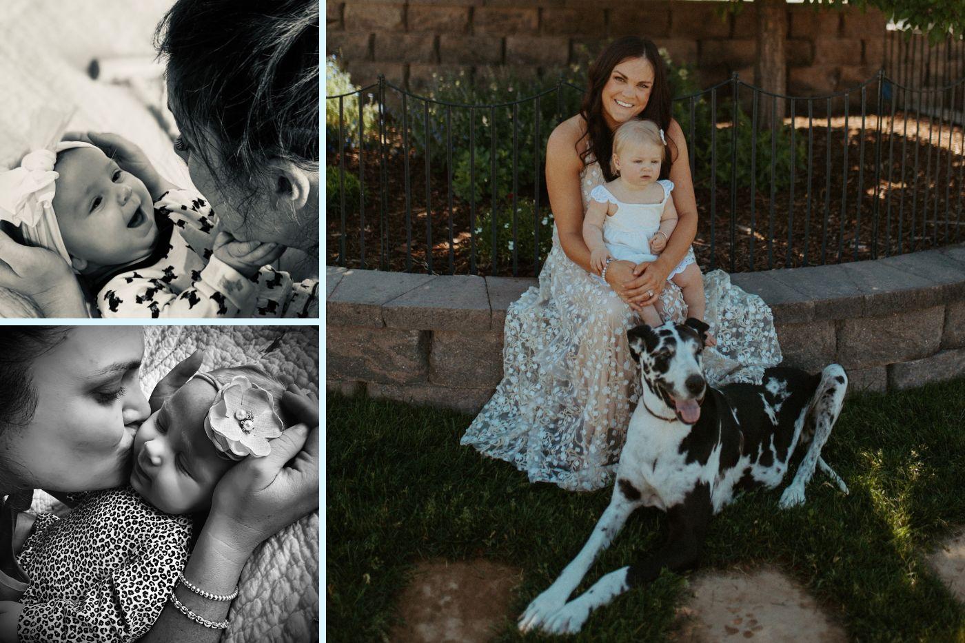 Liberty's HR director poses with her new baby