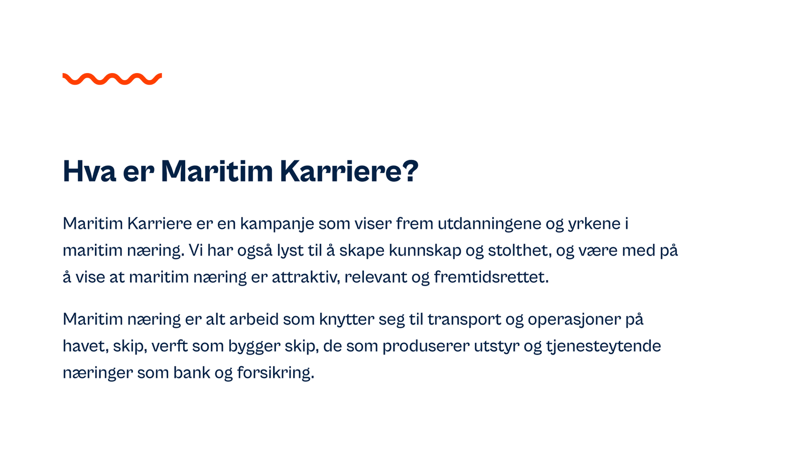 Rød bølge ovenfor et avsnitt med tekst.