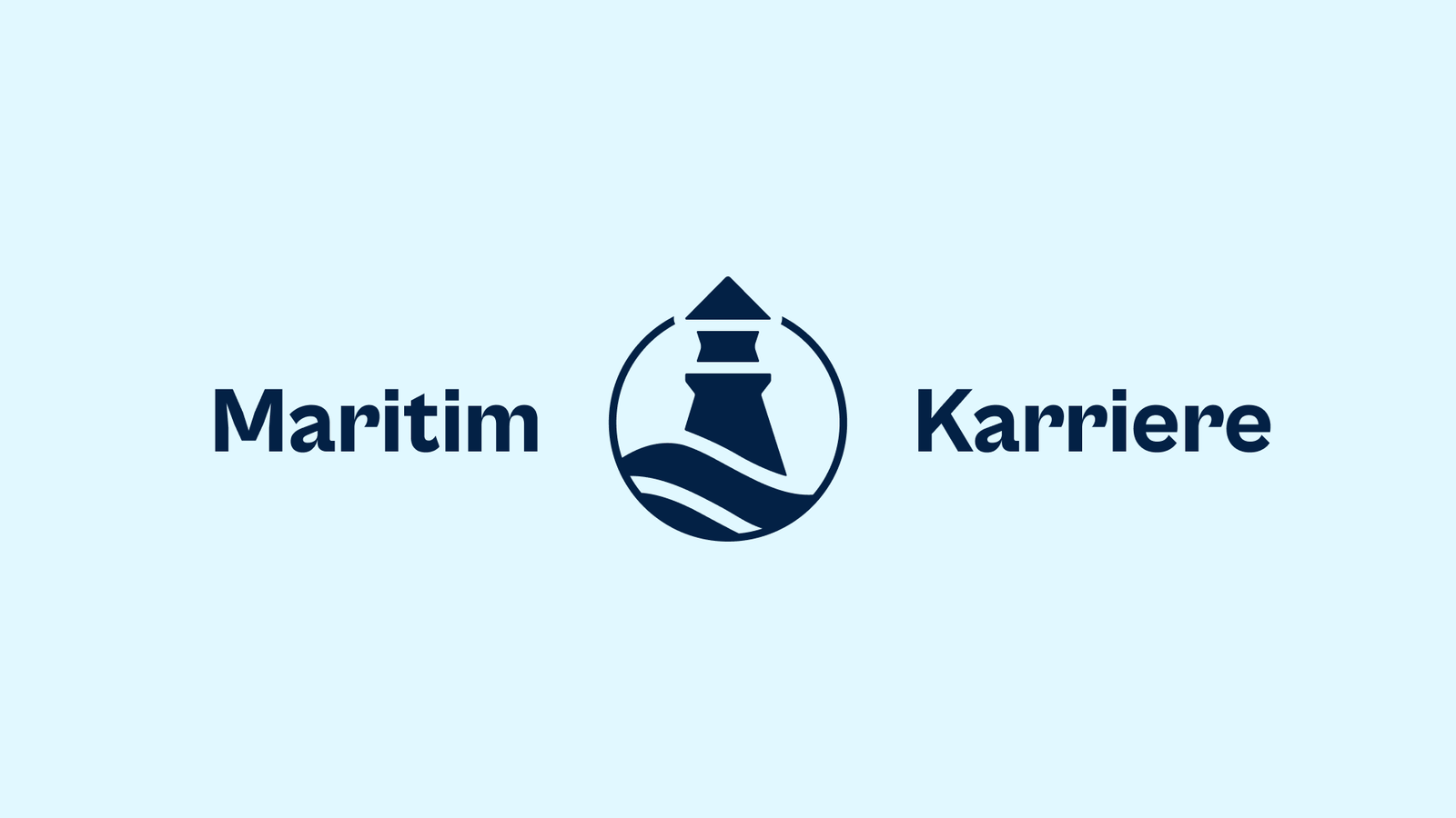Maritim Karriere midtstilt monotone logo.