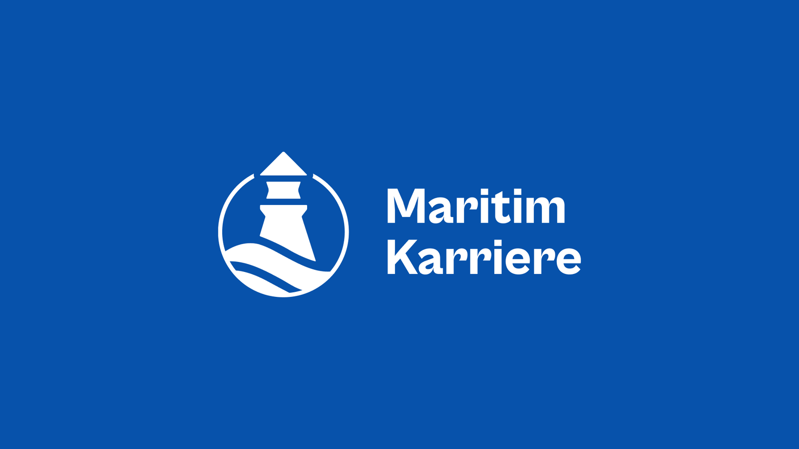 Maritim Karriere negativ monotone venstrestilt logo.